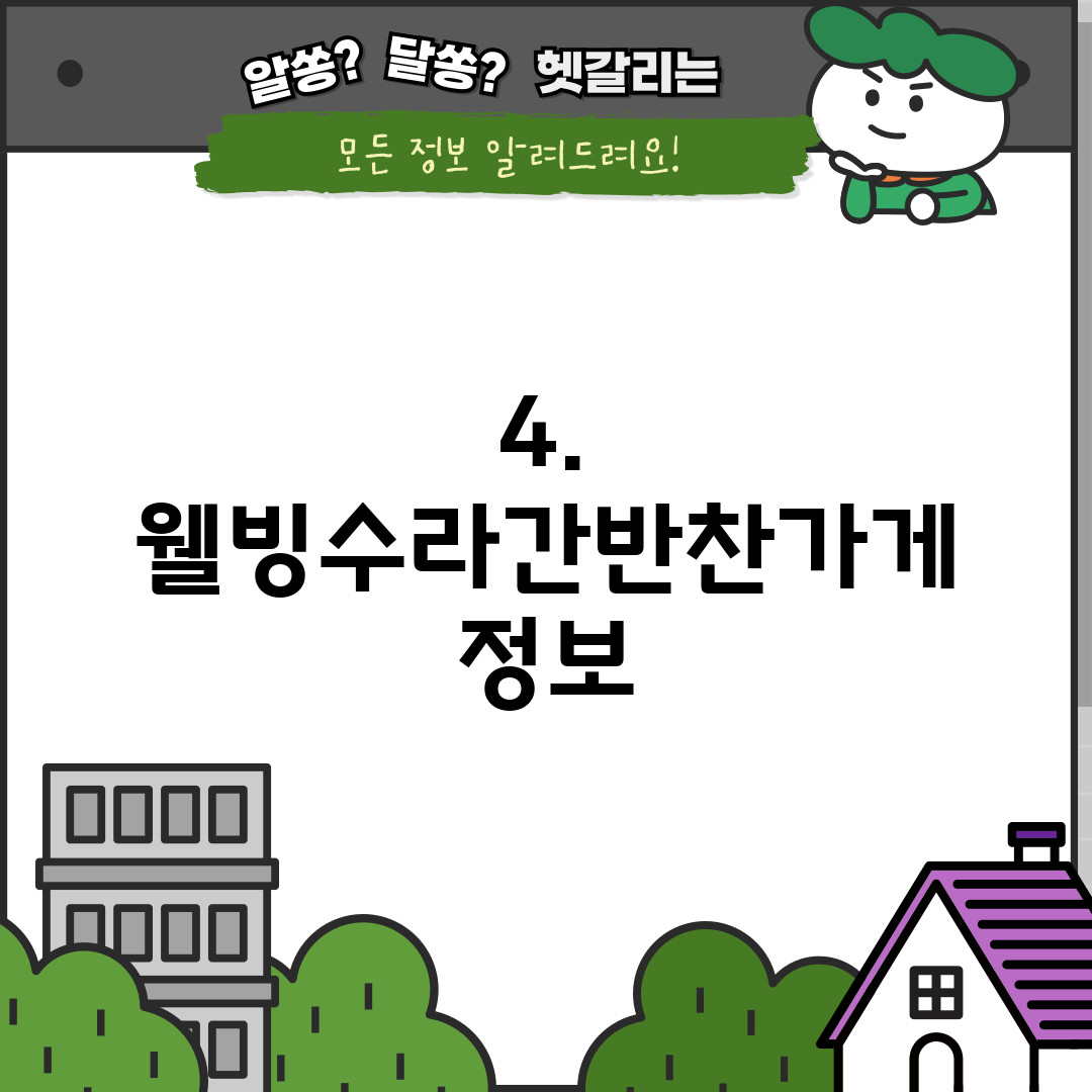 4. 웰빙수라간반찬가게 정보