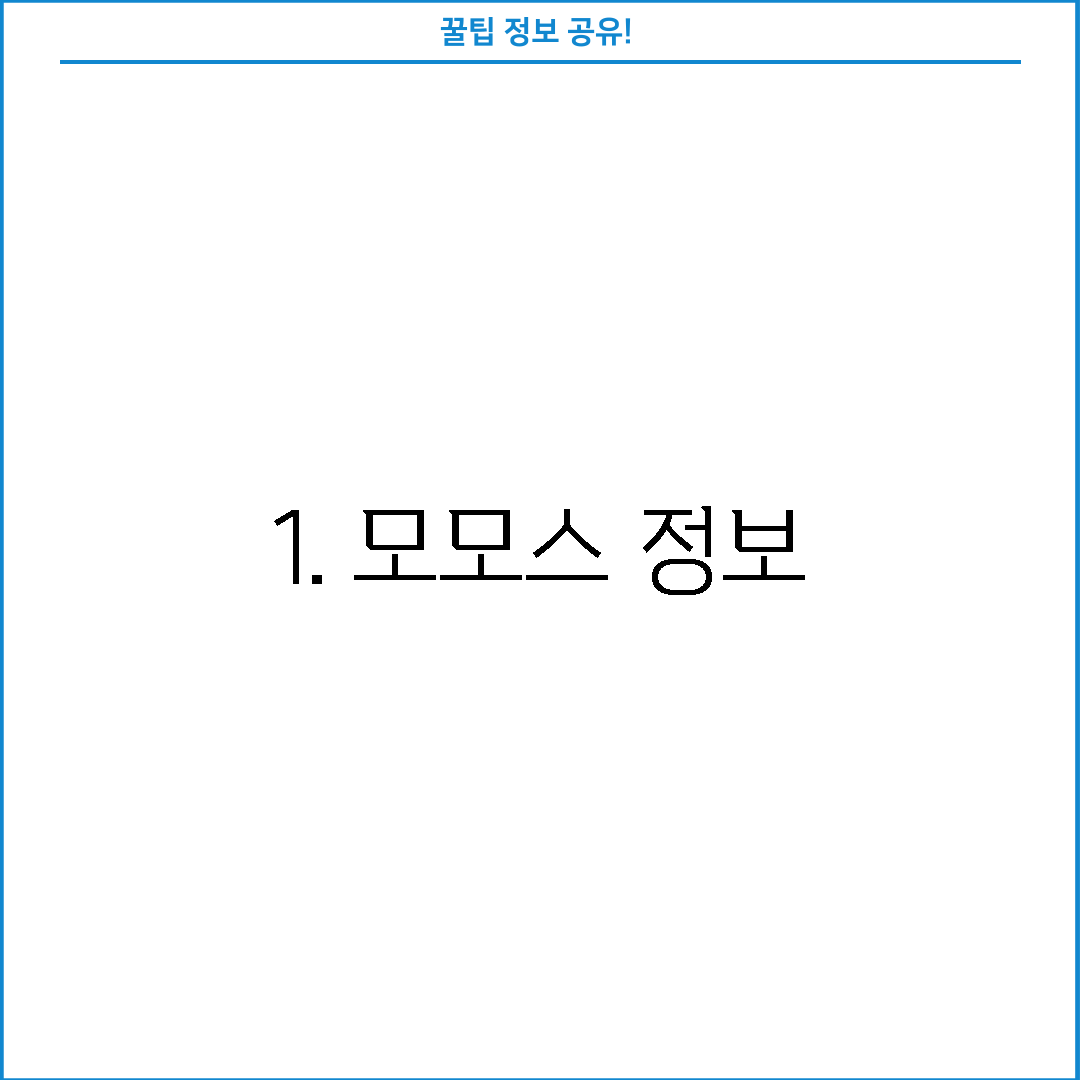 1. 모모스 정보