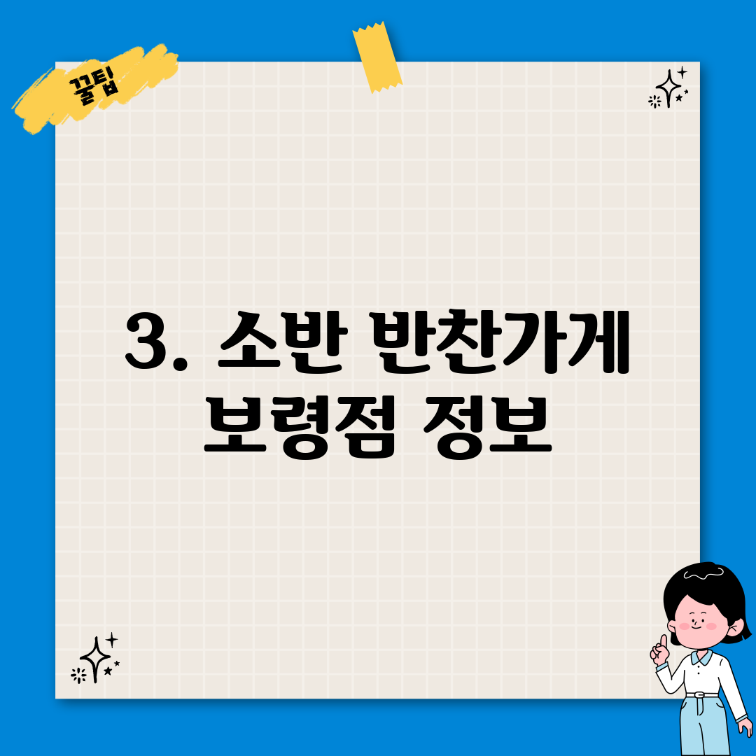 3. 소반 반찬가게 보령점 정보