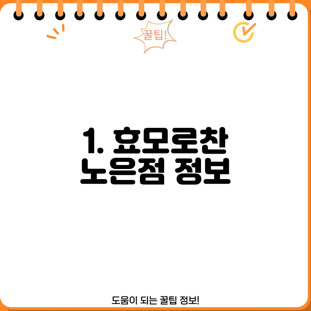 1. 효모로찬 노은점 정보