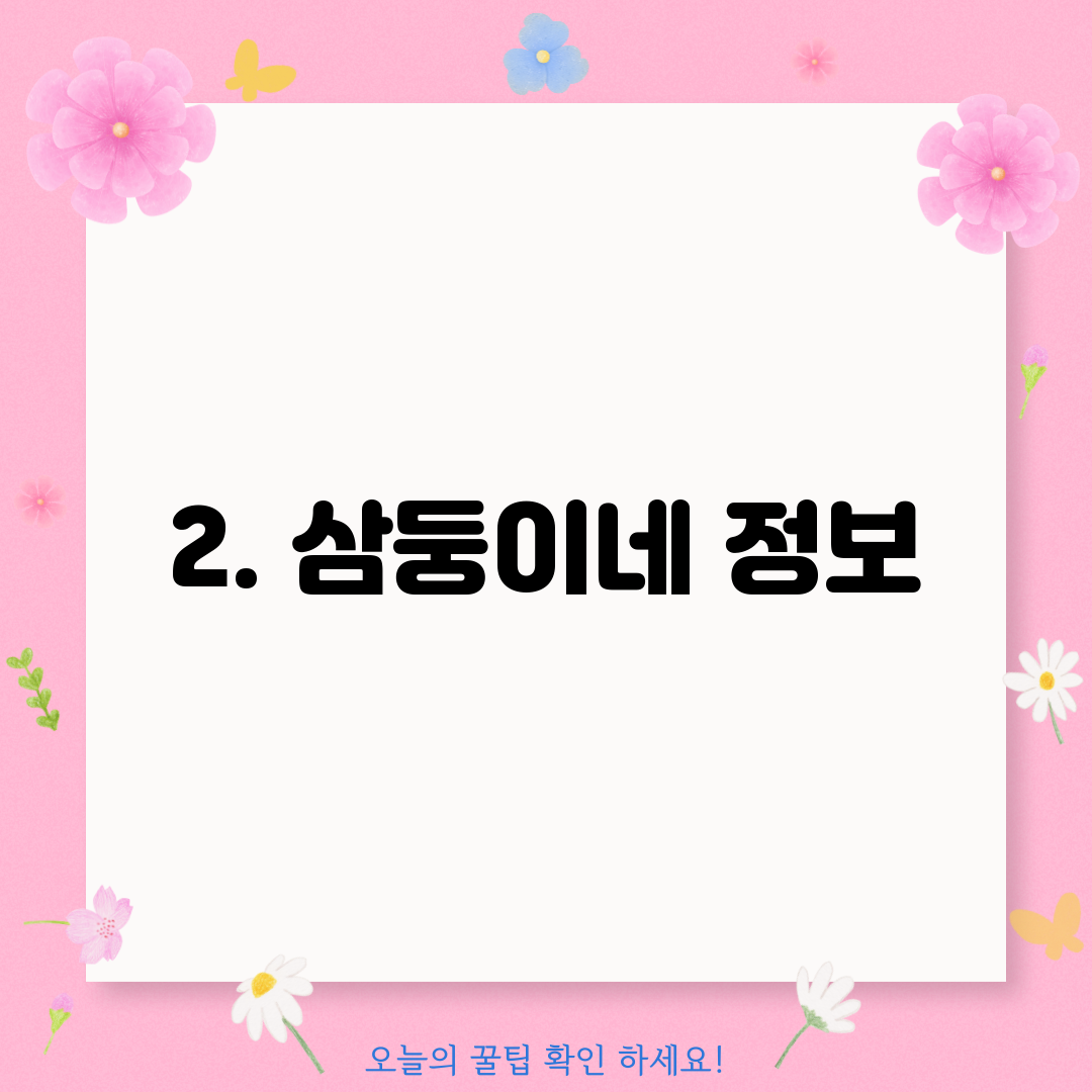 2. 삼둥이네 정보