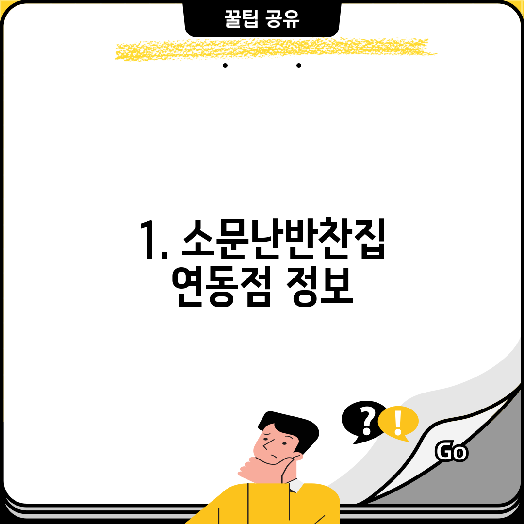 1. 소문난반찬집 연동점 정보