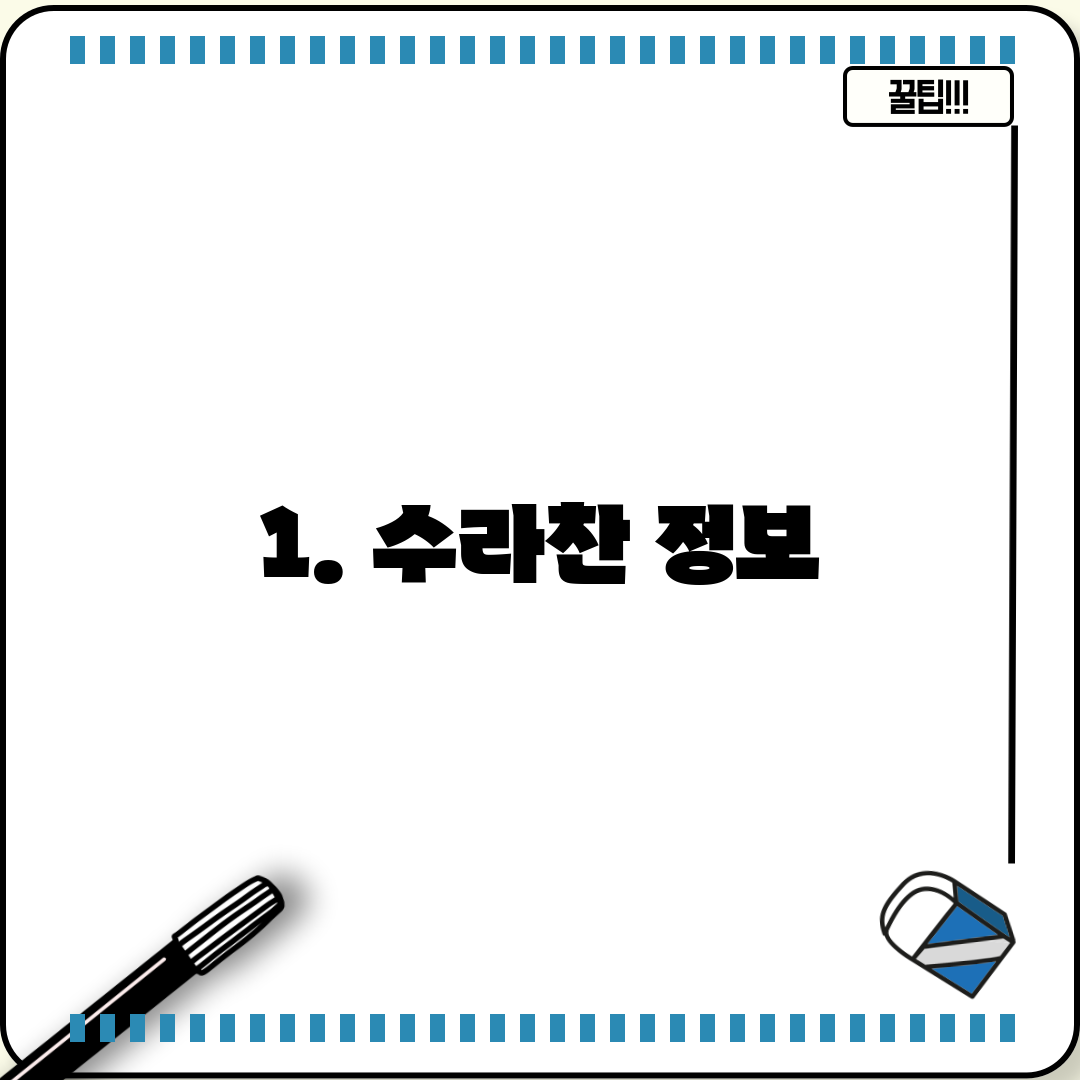 1. 수라찬 정보
