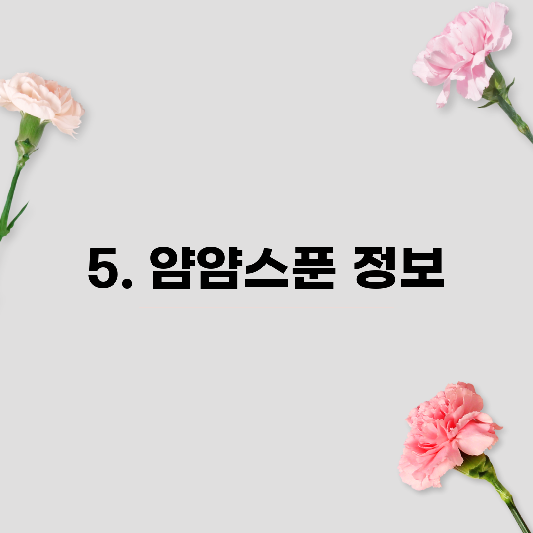 5. 얌얌스푼 정보