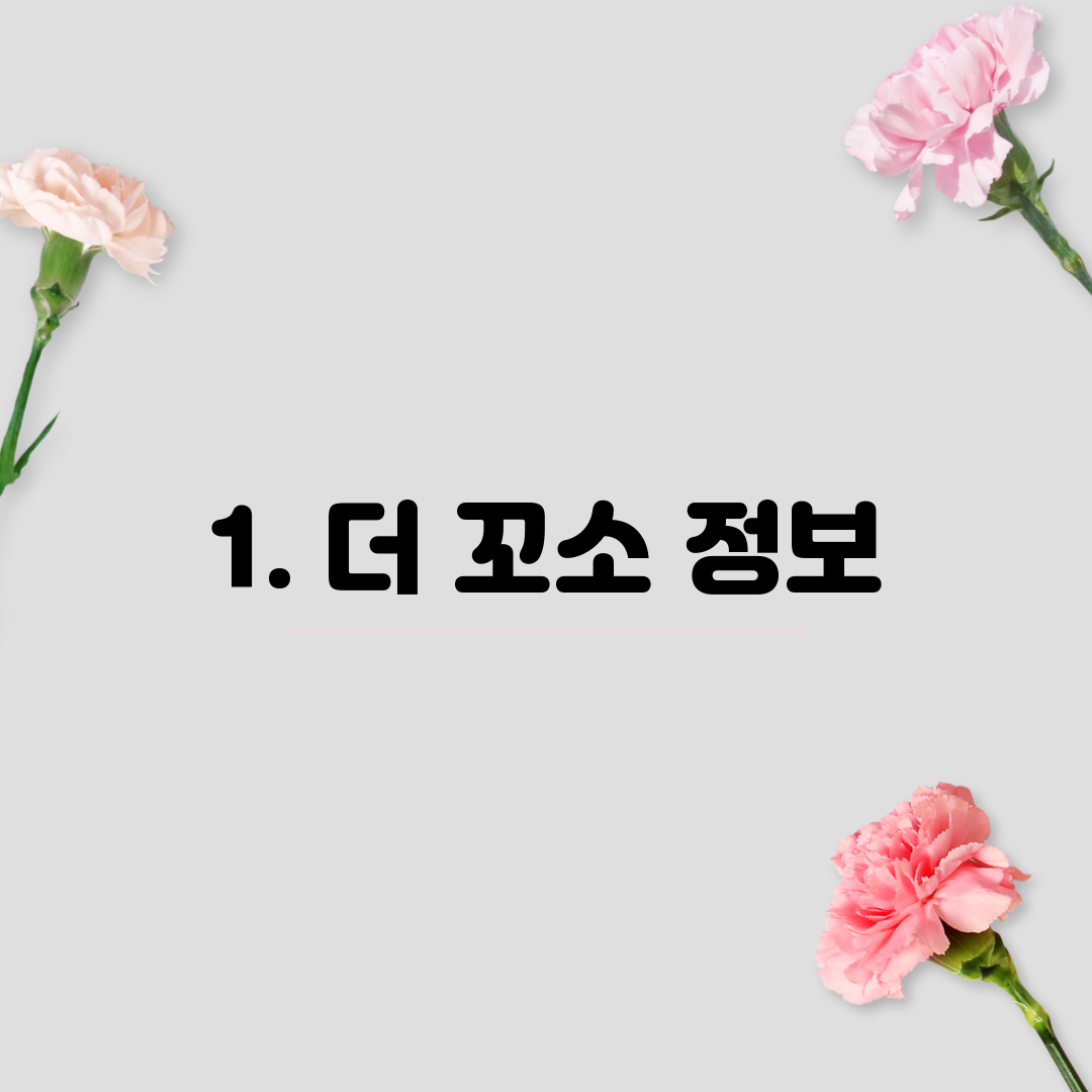1. 더 꼬소 정보