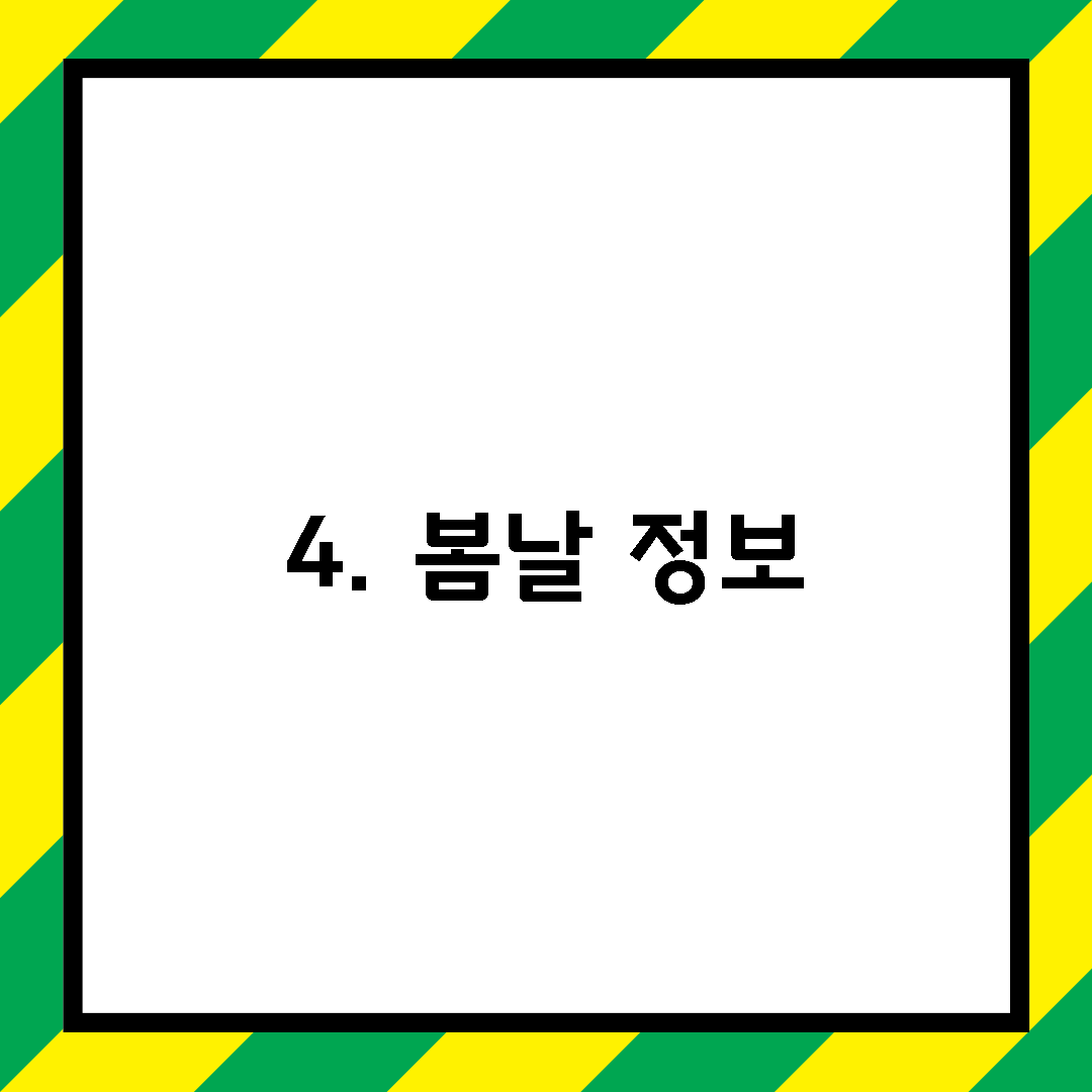 4. 봄날 정보