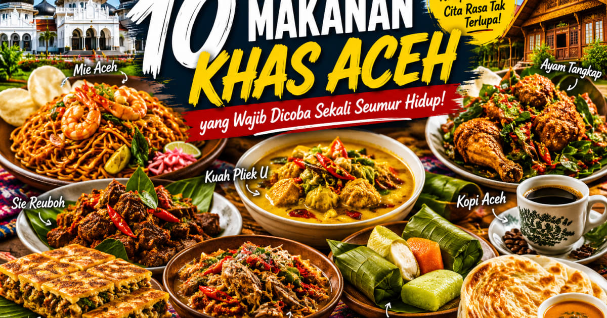 10 Makanan Khas Aceh yang Wajib Dicoba Sekali Seumur Hidup — dari Mie Aceh hingga Kopi Gayo yang Mendunia