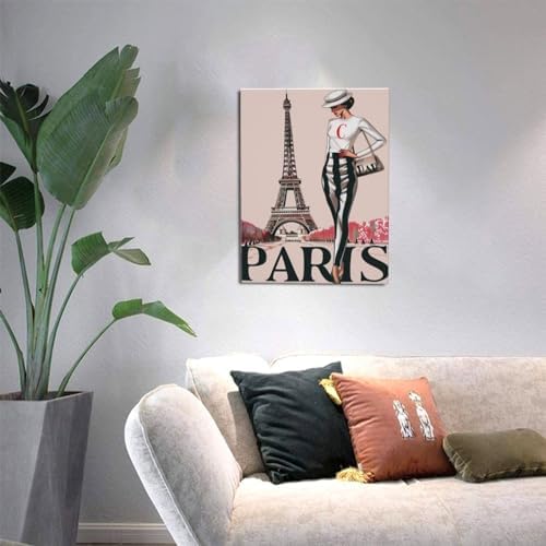 Vue 2 de Toile Murale Encadree Pour