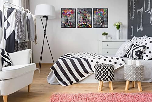 Vue 3 de Banksy Toile Murale Pieces