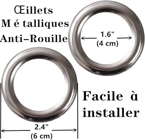 Vue 3 de Yuanzu Rideaux Paris Occultants