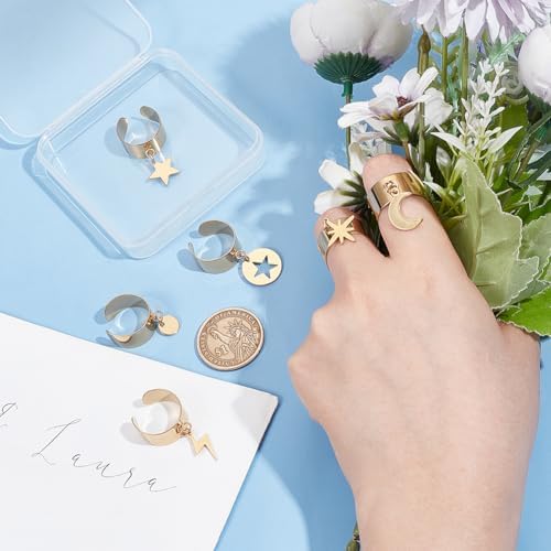 Vue 4 de Bague Breloques Bague Acier