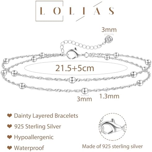 Vue 6 de Bracelets Cheville Femme Argent