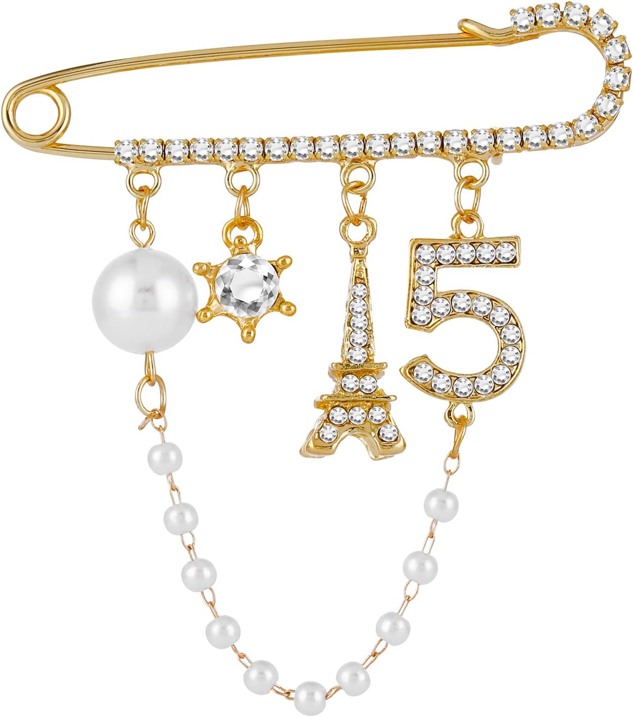 Numero Strass Broche Broche