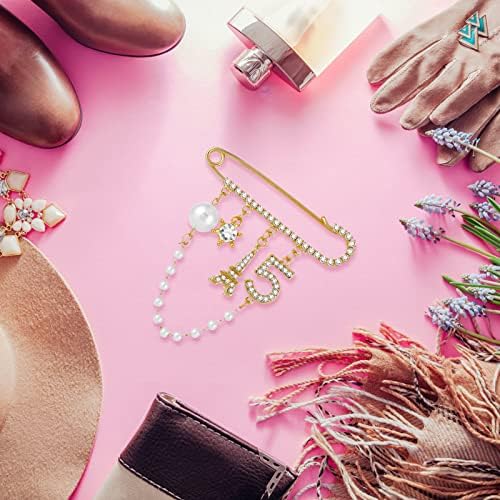 Vue 4 de Numero Strass Broche Broche