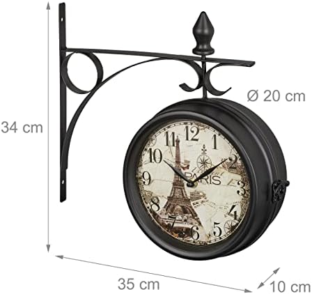 Vue 4 de Relaxdays Horloge Murale Se