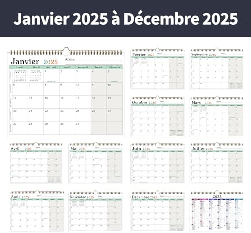 Vue 4 de Calendrier Mural Calendrier Familial