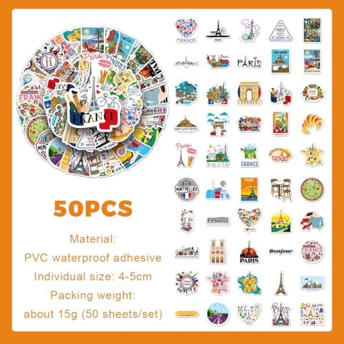 Vue 5 de France Autocollants Pcs Autocollants