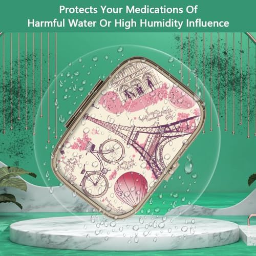 Vue 2 de Pilulier Pilulier Avec Miroir