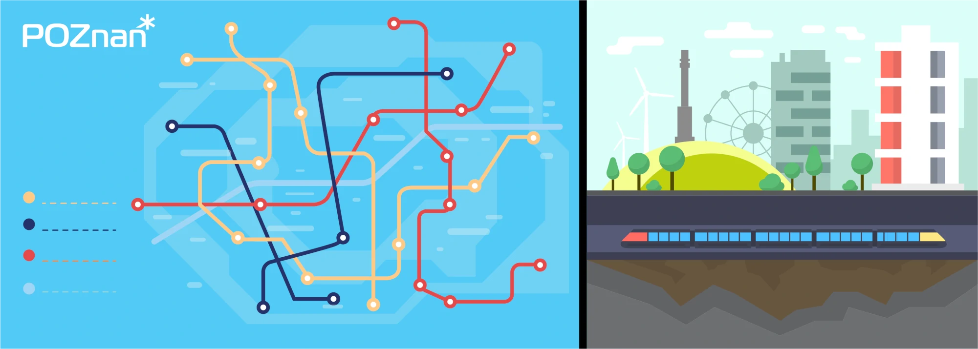 Hipotetyczne trasy podziemnego metro w Poznaniu