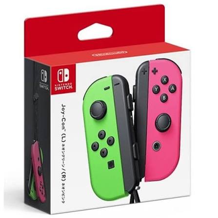 NS Switch Joy con 左右手把控制器-電光綠/電光粉紅