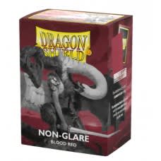 龍盾Dragon Shield - 磨砂防反光卡套-標準尺寸(100入) - 血紅色 - DS100 Matte – Non-Glare – Blood Red - AT-11824