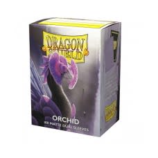 龍盾Dragon Shield 100 - 標準尺寸Standard Deck Protector Sleeves - 雙面色磨砂卡套Dual Matte - Orchid(Emme)蘭紫色 - AT-15041