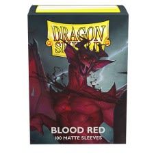 龍盾Dragon Shield - AT-11050 標準尺寸卡套(100入)Standard Deck Protector Sleeves - 磨砂 Matte - 血紅色 Blood Red