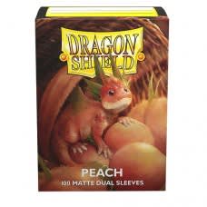 龍盾Dragon Shield 100 - 標準尺寸Standard Deck Protector Sleeves - 雙面色磨砂卡套 - Matte Dual - 桃紅 Peach 'Piip' AT-15053