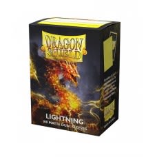龍盾Dragon Shield 100 - 標準尺寸卡套Standard Deck Protector Sleeves - 雙面色磨砂卡套Dual Matte - Lightning(Ailia)閃電黃 - AT-15047
