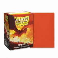 龍盾Dragon Shield 100 - 標準尺寸Standard Deck Protector Sleeves - 雙面色磨砂卡套Dual Matte - 餘燼橘 Ember - AT-15054