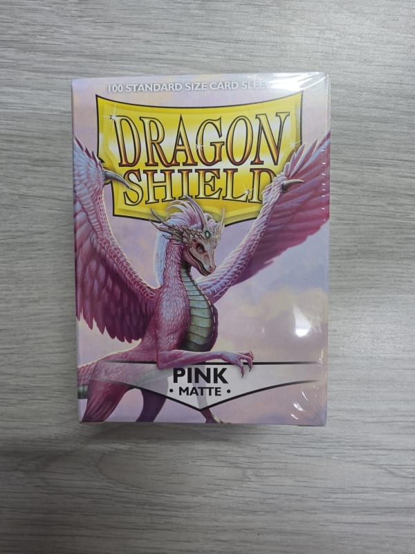 龍盾Dragon Shield 100 - AT-11012- 龍盾卡套標準尺寸(100入)Standard Deck Protector Sleeves - 磨砂Matte Pink粉紅
