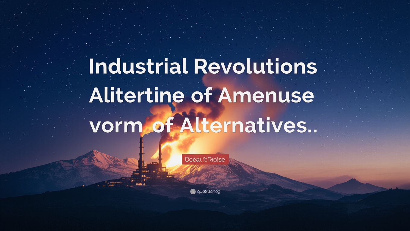 Why industrial revolution Beats All Alternatives