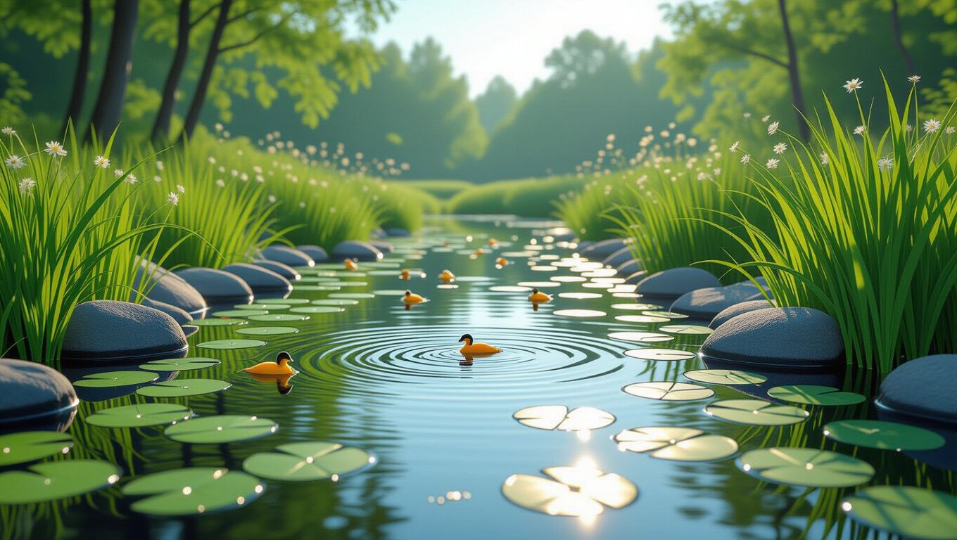 Biological indicators used to measure pond water health 