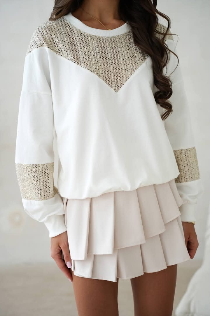 Bluza ze wstawką złotą 3