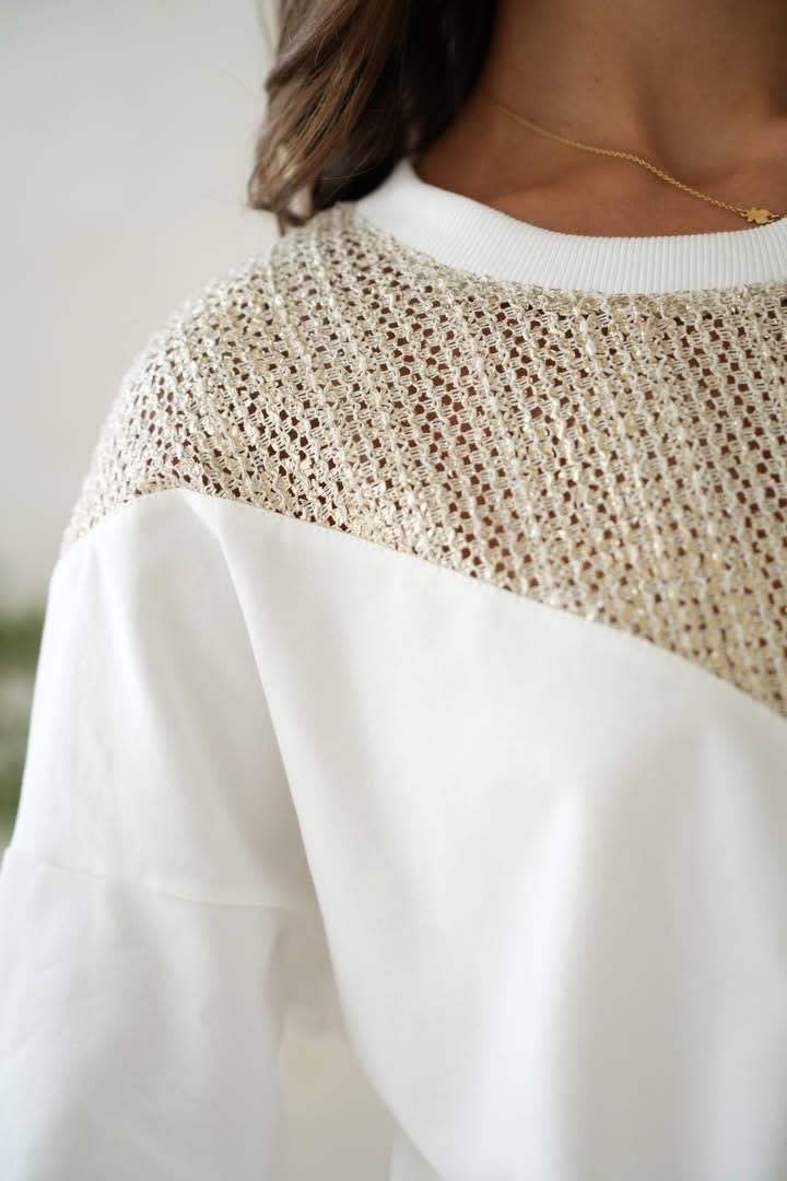 Bluza ze wstawką złotą 4