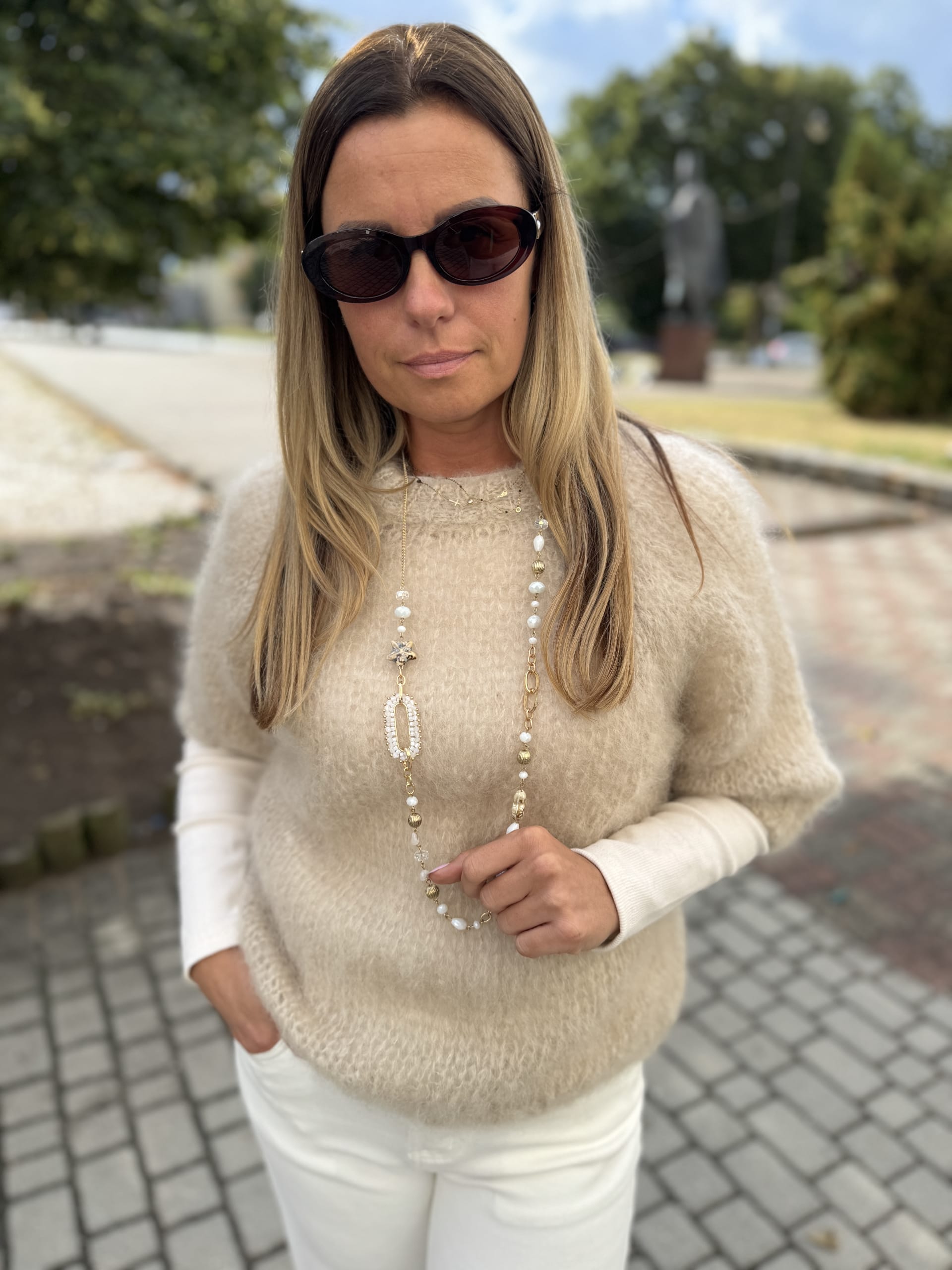 Sweter moherowy Verona - beżowy 3