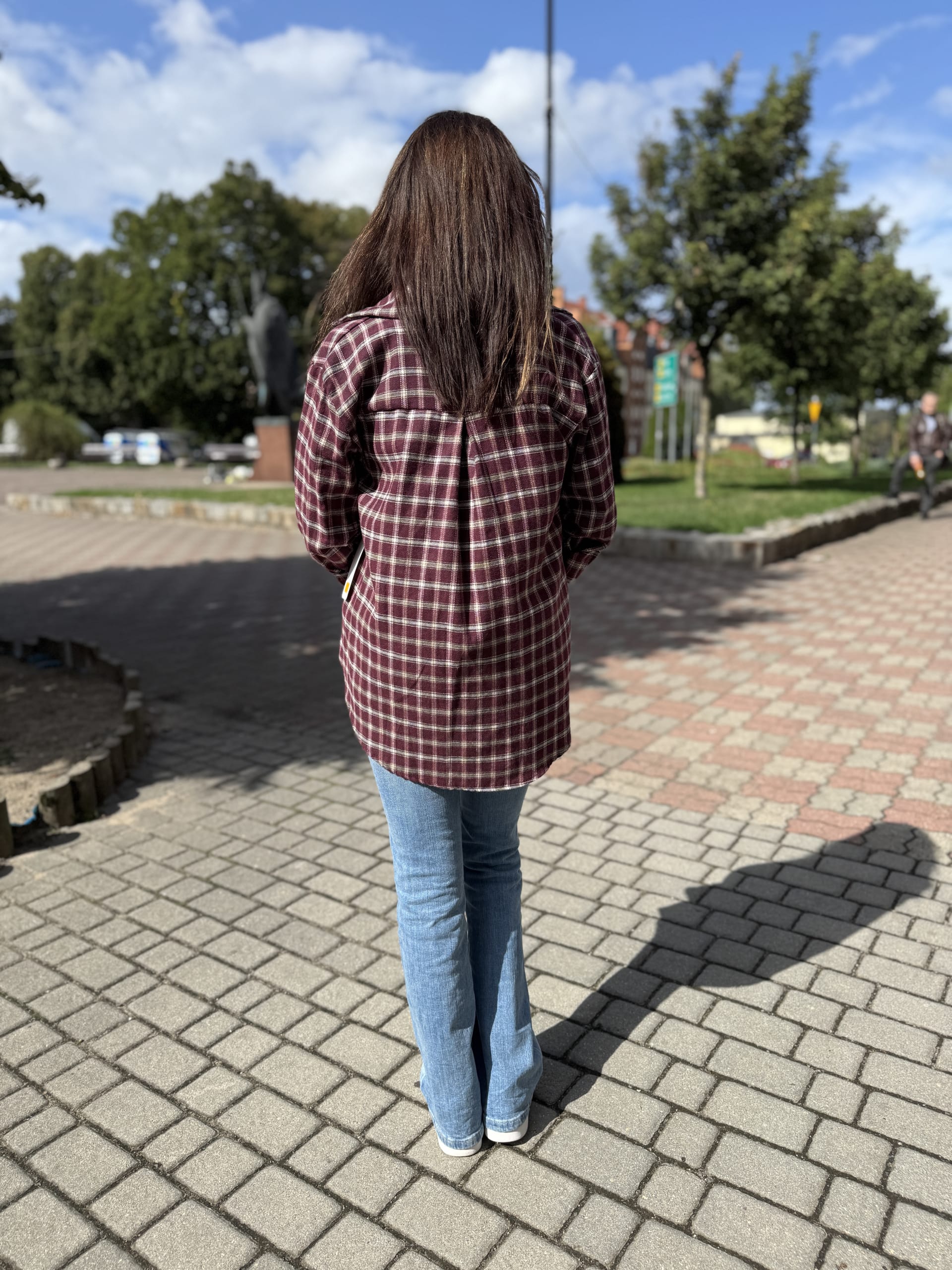 Koszula flanelowa w kratę bordo 3