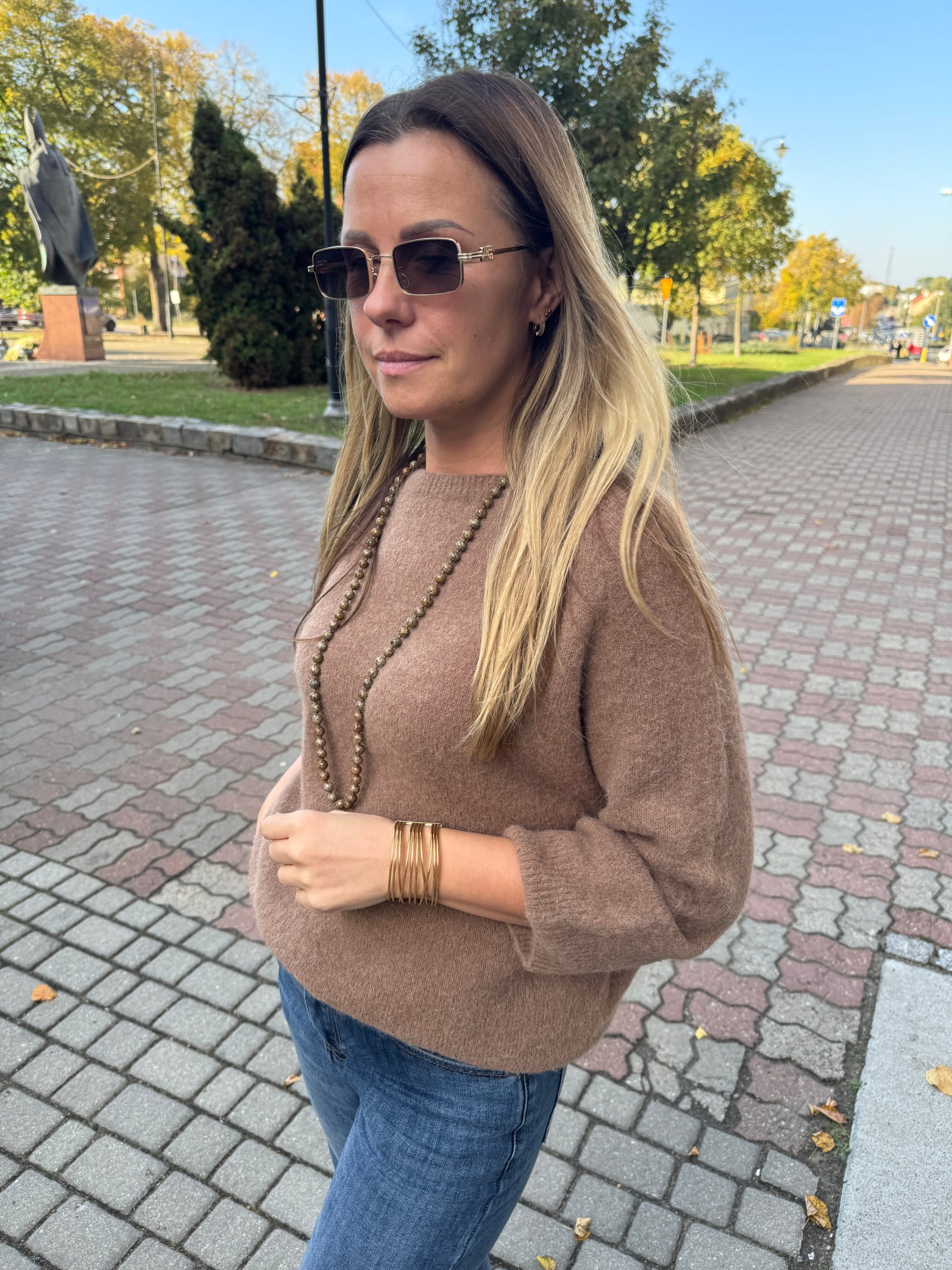 Sweter z Baby Alpaką Cozy Joy camel - drugie zdjecie