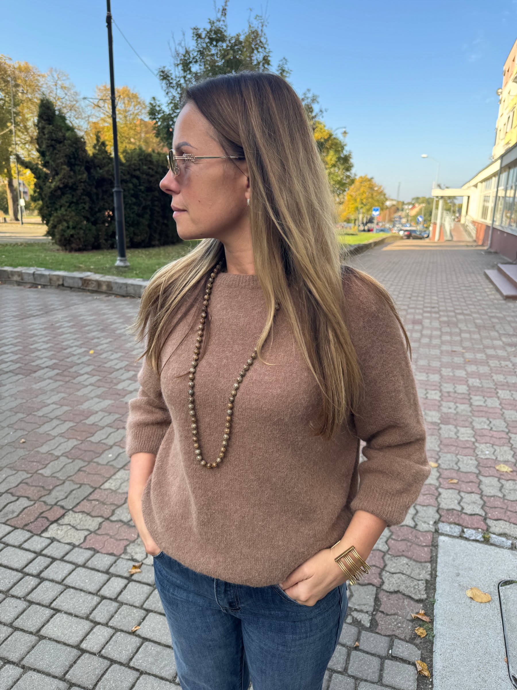 Sweter z Baby Alpaką Cozy Joy camel 3