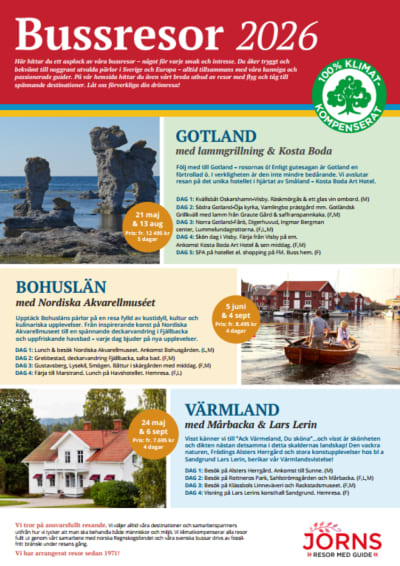 Ja tack, jag vill best�lla Bussresor 2026