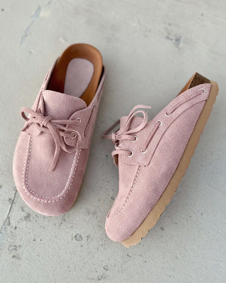 MALÚ Cuero vacuno Gamuza - Rosa baby