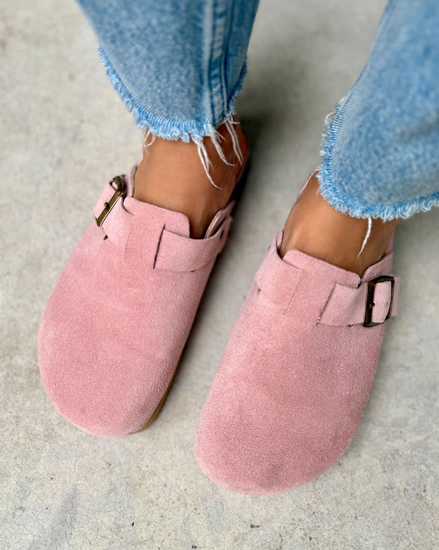 BIRK Cuero vacuno Gamuza - Rosa baby