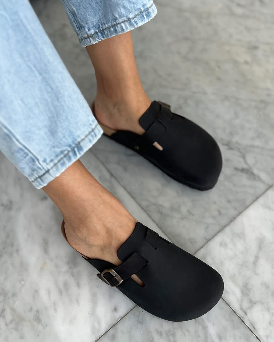 BIRK Cuero vacuno Gamuza - Negro