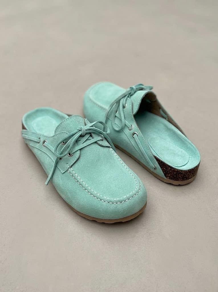 MALÚ Cuero vacuno Gamuza - Aqua