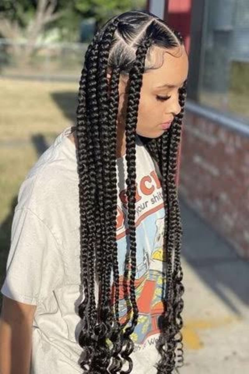 Extra small midback box braid
