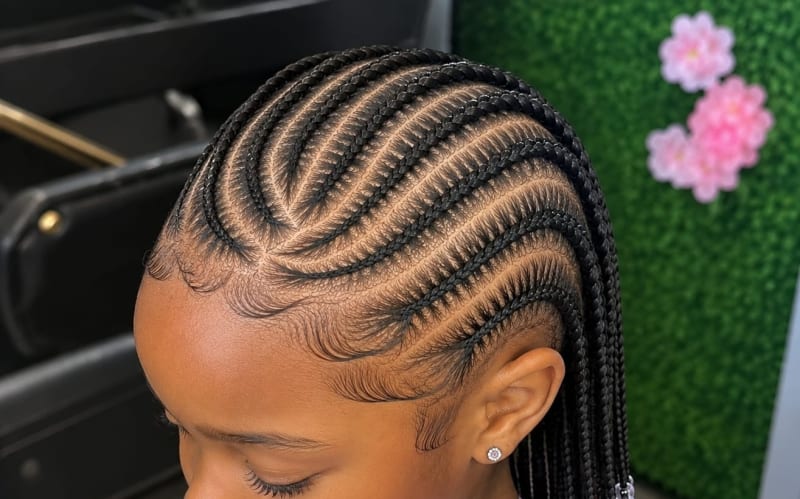 Knotless braid for child's