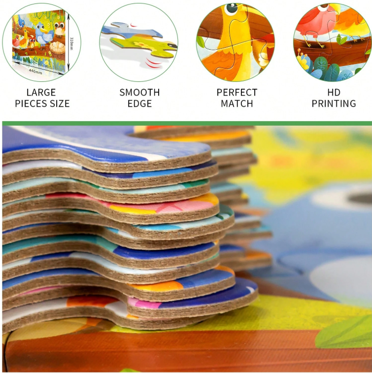 Treetop Talks 24 Piece Jigsaw wooden Puzzle with Packag Box - Image 2
