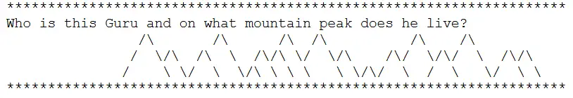 Mountain signature