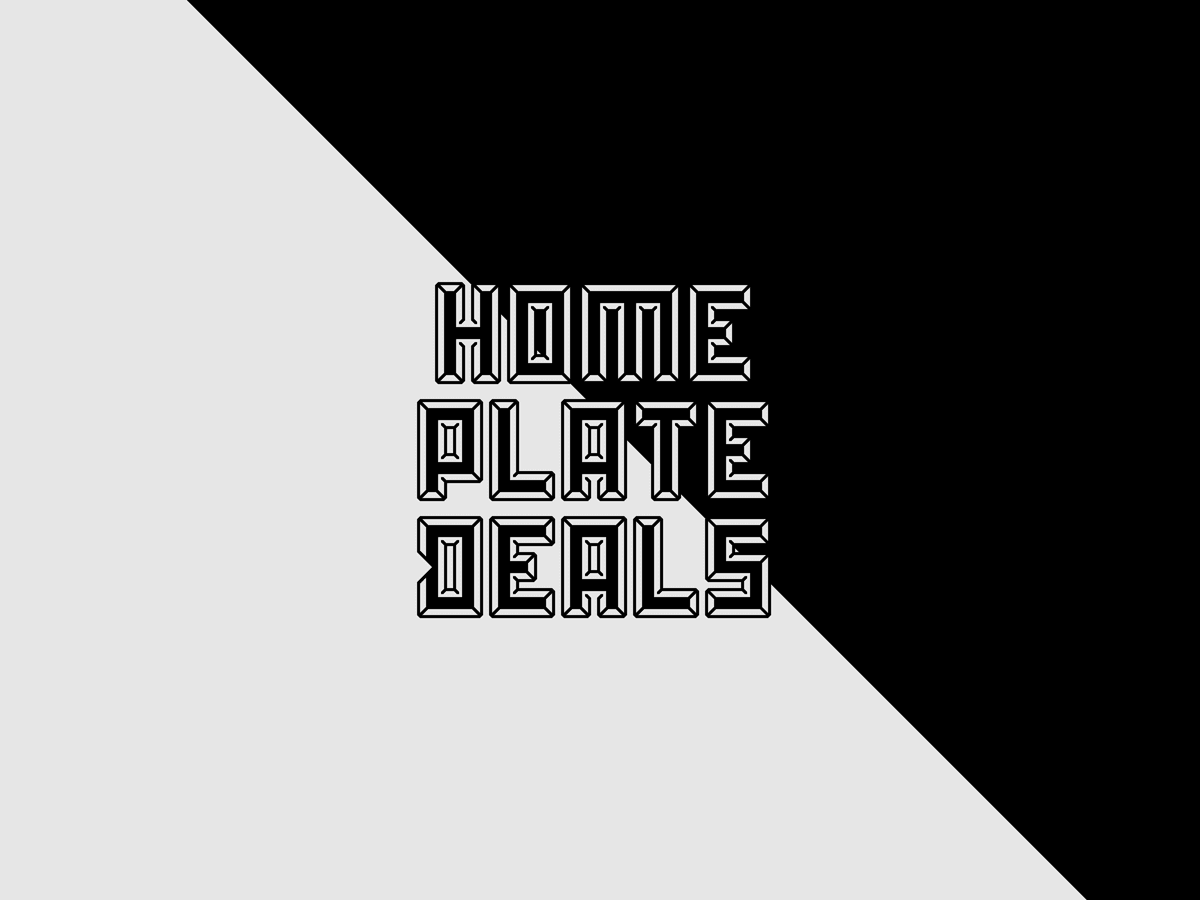 Home Plate Deals Wordmark on grayscale background