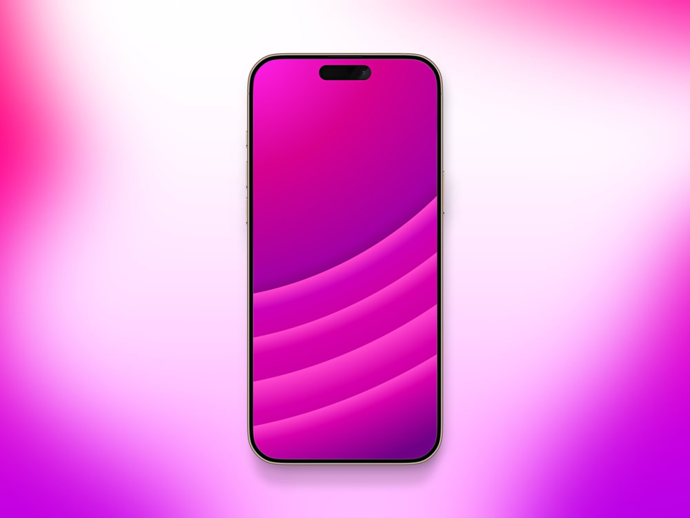 iPhone 16 Pro Max mockup, shown on light pink background